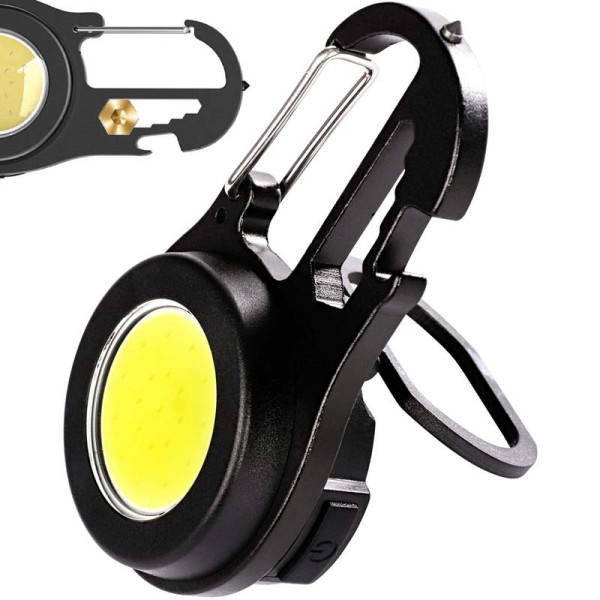 Многофункциональный LED фонарик туристический мультитул на карабине (SQ-861)