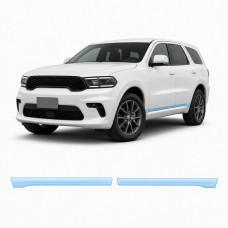 Антигравійна захисна бронеплівка за лекалами для Dodge Durango WD/WK2 facelift 2021- нижня зона кузова пороги