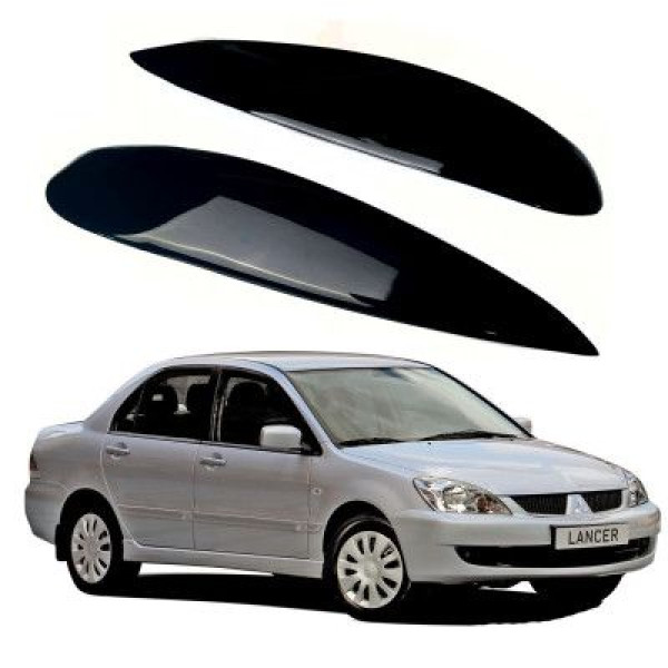 Вії фар для Mitsubishi Lancer IX 2003-2007 Широкі Voron Glass