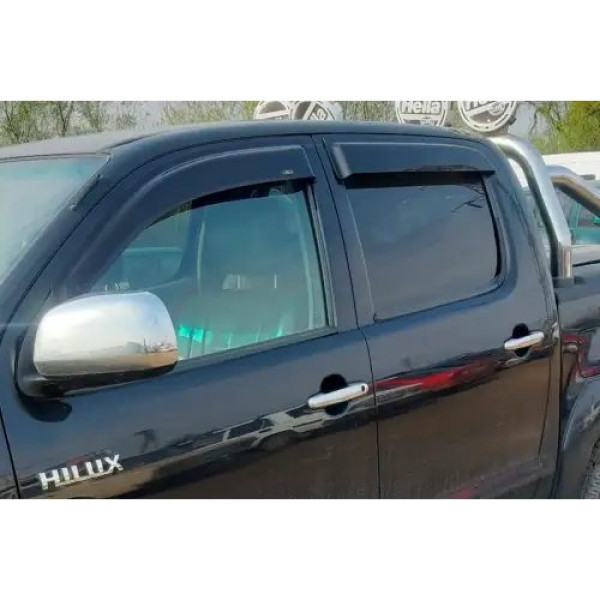 Дефлектори вікон вітровики HIC для Toyota Hilux 2004-2015 (T08)