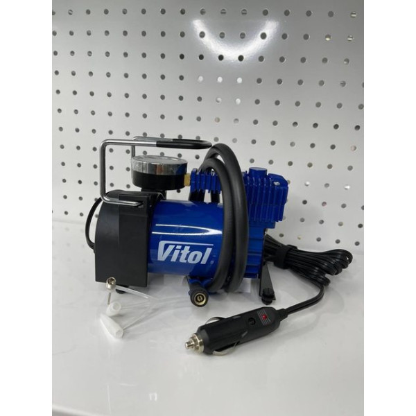 Компрессор автомобильный Vitol 150psi 15Amp 40л R13-16 прикуриватель (K-50)