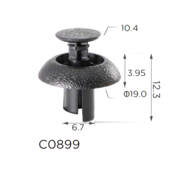 Клипса распорные Toyota, Lexus (9046707211, 90467-07211, 11365) (C899)