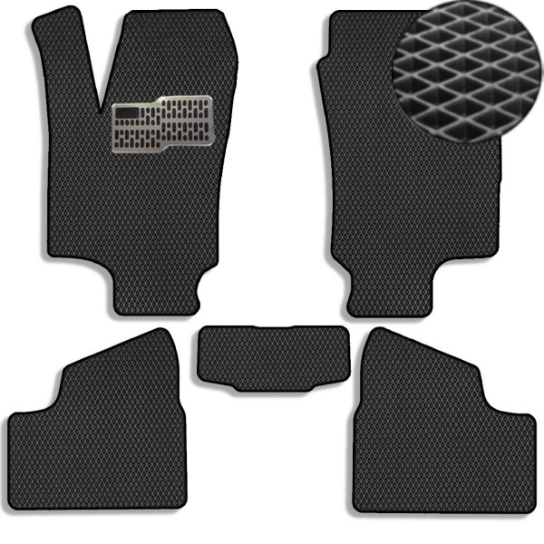 Коврики в салон EVA для Opel Astra (G) Classic 1998-2009 с подпятником Черные 5 шт