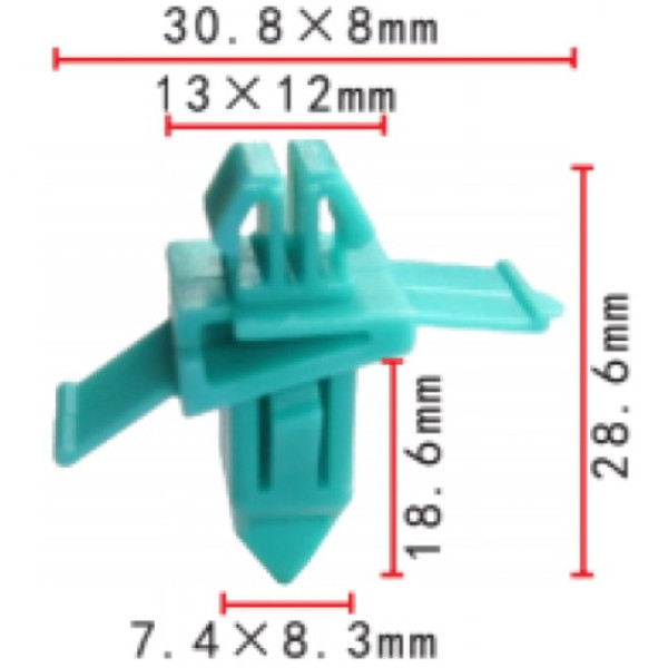 Кліпса кріплення молдингу Крило TOYOTA SUZUKI (7549160011 75491-60011 15808) C1091