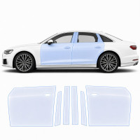 Антигравійна захисна бронеплівка за лекалами для Audi A8 D5 2017-2021 - зони дверей і стійки вікон
