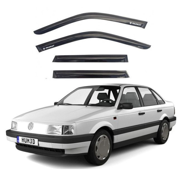 Дефлектори вікон вітровики Volkswagen Passat B3 / B4 Седан 1988-1997 Скотч 3M Voron Glass