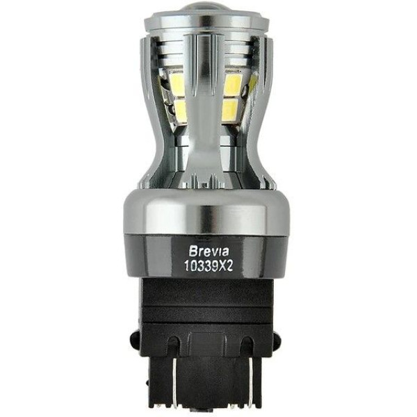 LED автолампа Brevia PowerPro 12/24V P27/7W 350Lm 14x2835SMD CANbus W2,5x16q 2 шт (10339X2)