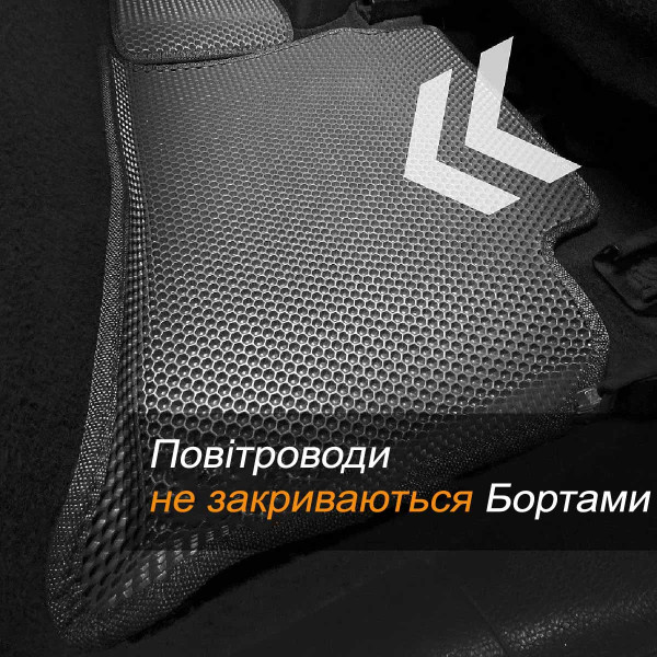 3D EVA Килимки в салон передні для BMW 3 (F30 / F31) 2011-2019 З підп'ятником Чорні 2 шт