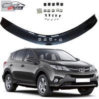 Дефлектор капота мухобойка для Toyota Rav 4 2013-2018 Евро Крепление (Vip Tuning)