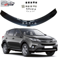 Дефлектор капота мухобойка для Toyota Rav 4 2013-2018 Евро Крепление (Vip Tuning)