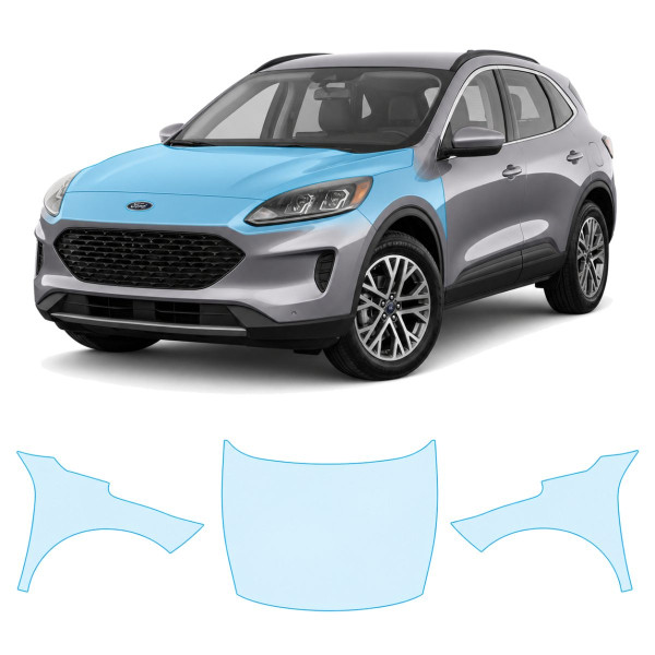 Антигравійна захисна бронеплівка за лекалами для Ford Escape (US) IV 2020-2022 - капот і передні крила