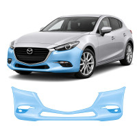 Антигравийная защитная бронепленка по лекалам для Mazda Mazda3 BN facelift 2016-2019 - передний бампер