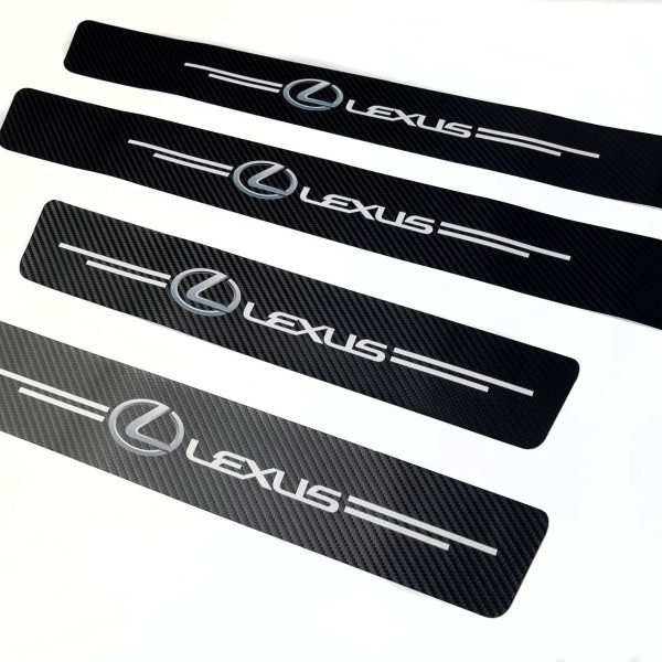 Захисна плівка накладка на пороги для Lexus Чорний Карбон 4 шт