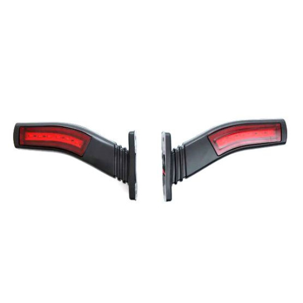 Габаритные огни LED для грузовиков Рожки 12/24V / прямой 17 см / Трехцветный 2 шт (KIR Л 096)