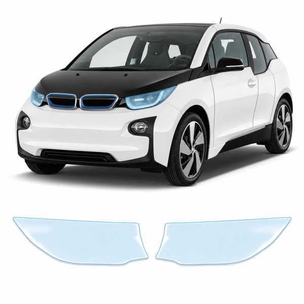 Антигравійна захисна бронеплівка за лекалами для BMW i3 I01 2013-2022 - оптика (фари та ПТФ)