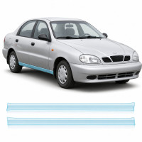 Антигравийная защитная бронепленка по лекалам для Daewoo Lanos T100 1997-2017 - нижняя зона кузова пороги