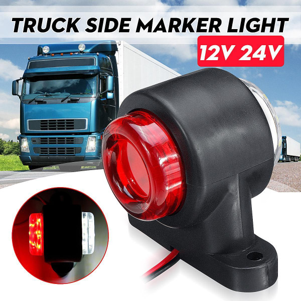 Габарит LED чебурашка 12/24V міні 5.5 см 2 шт Червоний-Білий (MRT 301)