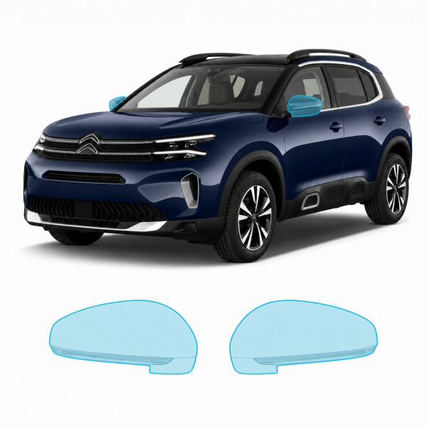 Антигравийная защитная бронепленка по лекалам для Citroen C5 Aircross I facelift 2022-2024 - зеркала