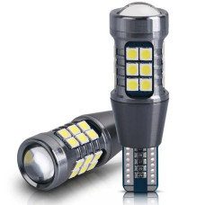 Автолампа світлодіодна LED 12V T15 W16W 1400Lm Лінза Білий Світло 1 шт