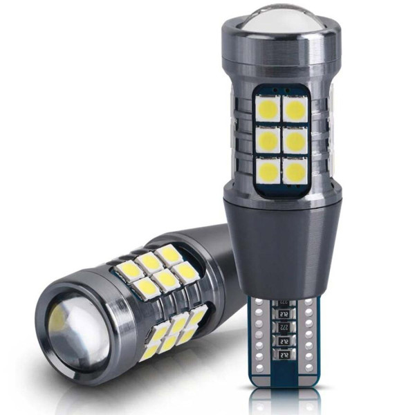 Автолампа світлодіодна LED 12V T15 W16W 1400Lm Лінза Білий Світло 1 шт