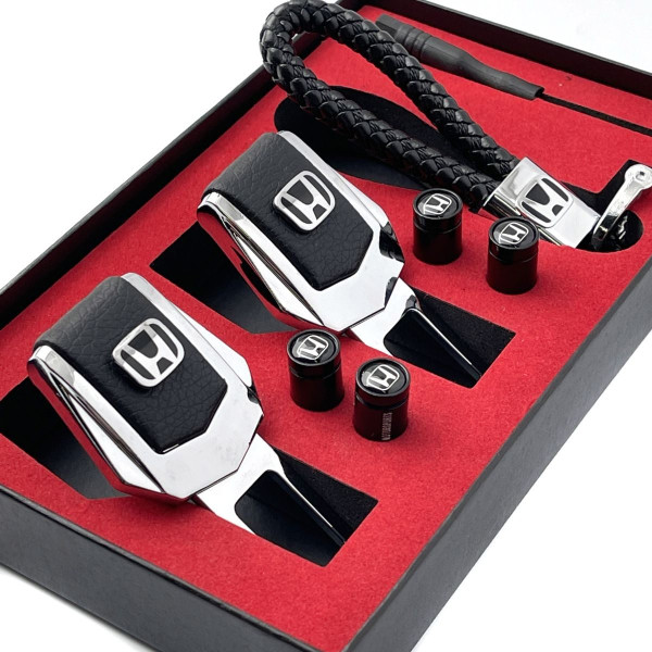 Подарочный набор №1 для Honda (заглушки ремня / колпачки на ниппель / брелок)