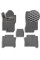 Коврики в салон EVA для Nissan Navara III (D40) Double Cab 2005- с подпятником Серые 5 шт