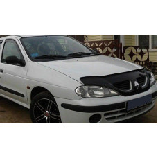 Дефлектор капота мухобойка Renault Megane I 1999-2002 Евро Крепление (Vip Tuning)