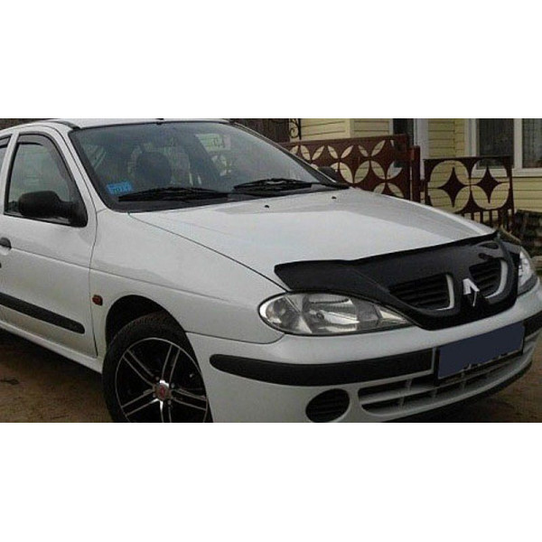 Дефлектор капота мухобойка Renault Megane I 1999-2002 Евро Крепление (Vip Tuning)