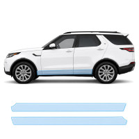 Антигравийная защитная бронепленка по лекалам для Land Rover Discovery L462 facelift 2021- нижняя зона кузова пороги
