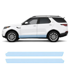 Антигравийная защитная бронепленка по лекалам для Land Rover Discovery L462 facelift 2021- нижняя зона кузова пороги