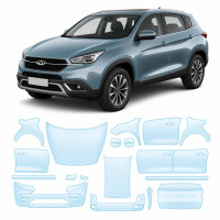 Антигравийная защитная бронепленка по лекалам для Chery Tiggo 7 I 2016-2020 - полный кузов