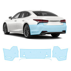 Антигравийная защитная бронепленка по лекалам для Lexus LS XF50 2018-2020 - задний бампер