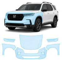 Антигравийная защитная бронепленка по лекалам для Honda Passport III facelift 2022- передняя часть авто (капот бампер фары крылья)