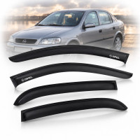 Дефлекторы окон ветровики для Opel Astra G 1998-2009 Седан Скотч 3M Voron Glass