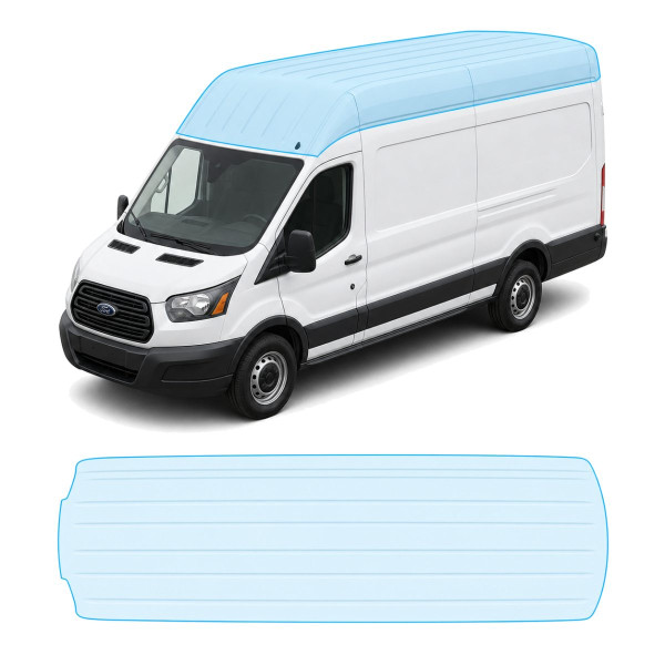 Антигравийная защитная бронепленка по лекалам для Ford Transit VII 2013- зона крыши