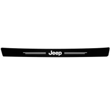 Защитная пленка на порог багажника Jeep карбон 1 шт (90х7см)