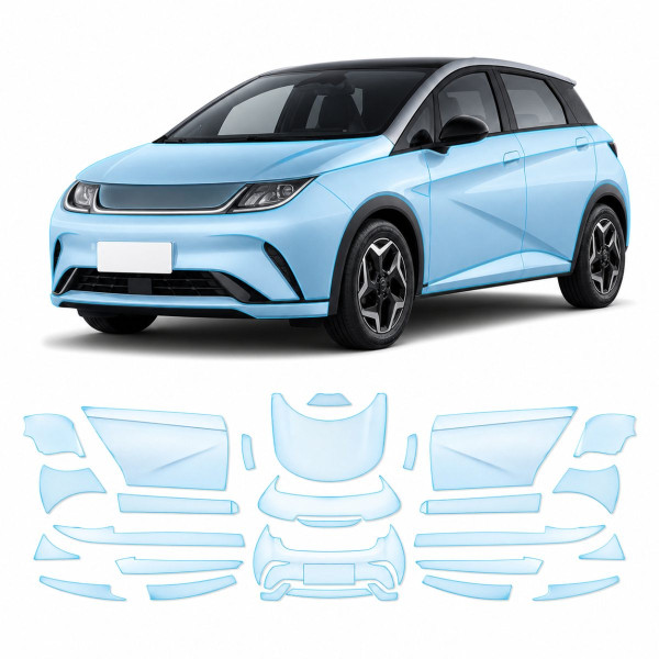 Антигравийная защитная бронепленка по лекалам для BYD Dolphin I 2021-2024 - полный кузов