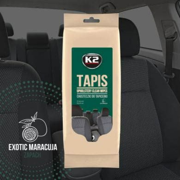 Салфетки влажные для очистки тканевой обивки K2 Tapis Wipes 20х18 см (K212) 24 шт