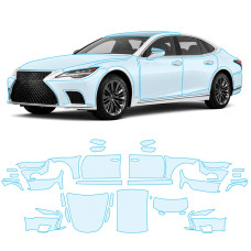 Антигравийная защитная бронепленка по лекалам для Lexus LS XF50 facelift 2021- полный кузов