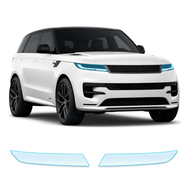 Антигравийная защитная бронепленка по лекалам для Land Rover Range Rover Sport L461 2022- оптика (фары и ПТФ)
