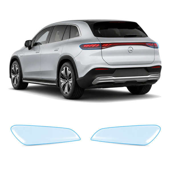 Антигравийная защитная бронепленка по лекалам для Mercedes-Benz EQS SUV X296 2022- задние фонари стопы