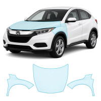 Антигравійна захисна бронеплівка за лекалами для Honda HR-V (US/глобальний) II facelift 2019-2021 - капот і передні крила