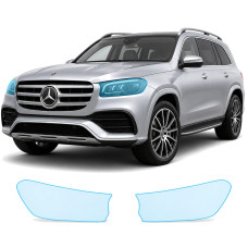 Антигравійна захисна бронеплівка за лекалами для Mercedes-Benz GLS X167 facelift 2023- оптика (фари та ПТФ)
