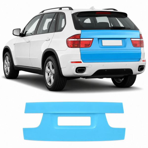 Антигравийная защитная бронепленка по лекалам для BMW X5 E70 2006-2013 - зона крышки багажника
