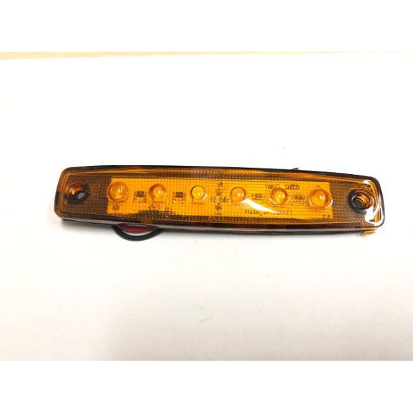 Габарит LED прямоугольный 100х10 мм / 12/24V / 6 диодов / Оранжевый 1 шт (MRT 104 K 010)