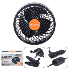 Автомобильный вентилятор Mitchell 6" 24V 12W на зажиме два режима (HX-T704)