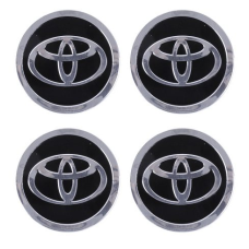Наклейка на ковпак Toyota 60 мм чорний 4 шт