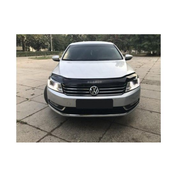 Дефлектор капоту мухобійка Volkswagen Passat B7 2010- Europe Євро Кріплення (Vip Tuning)