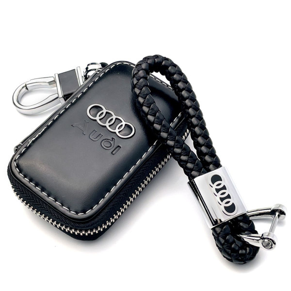 Подарунковий набір №6 для Audi / Брелок / Чохол шкіра Наппа