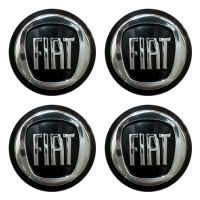 Наклейка на колпак Fiat 60мм черный 4 шт
